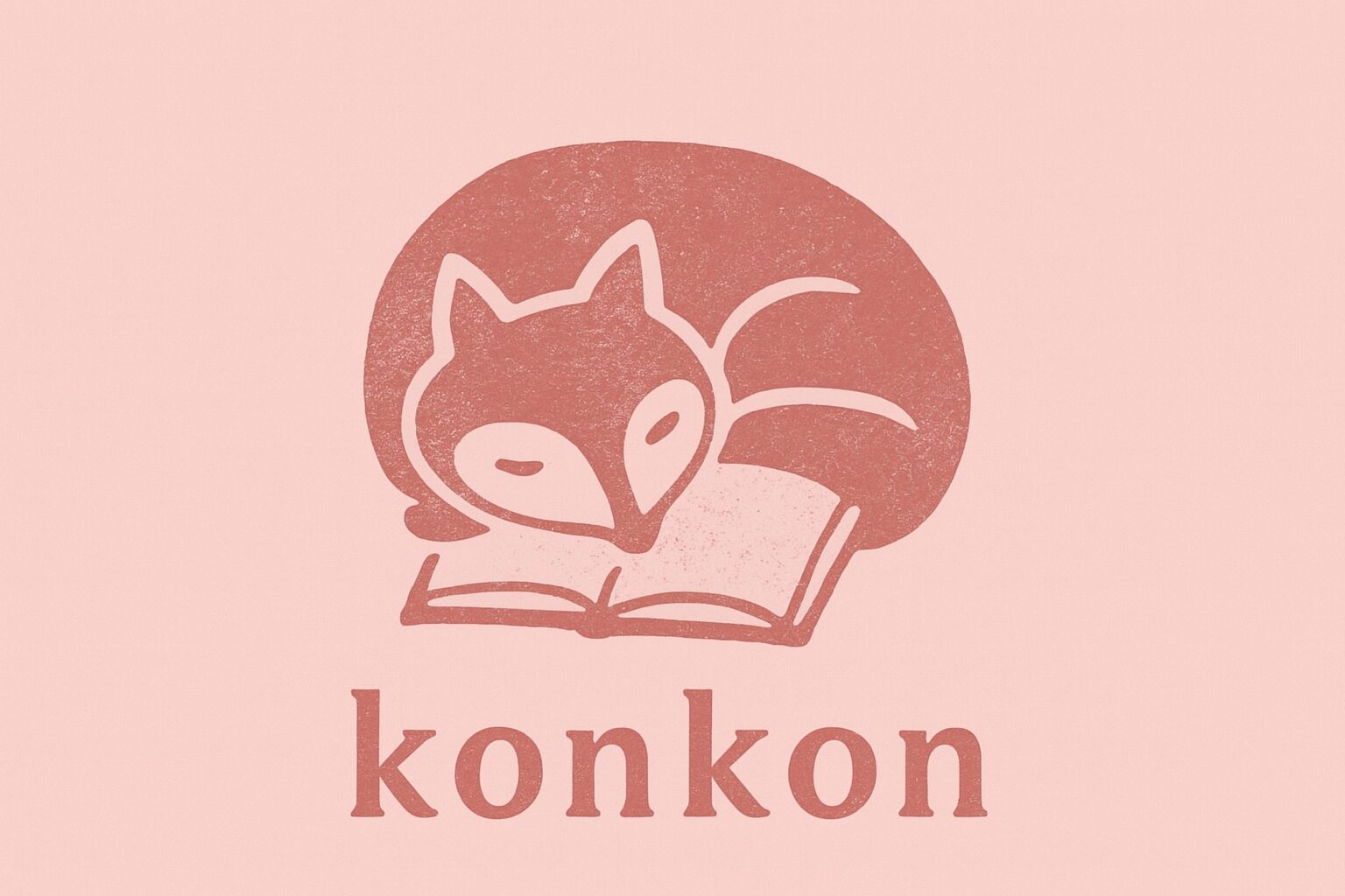 女性限定読書会konkon（こんこん）のロゴマーク