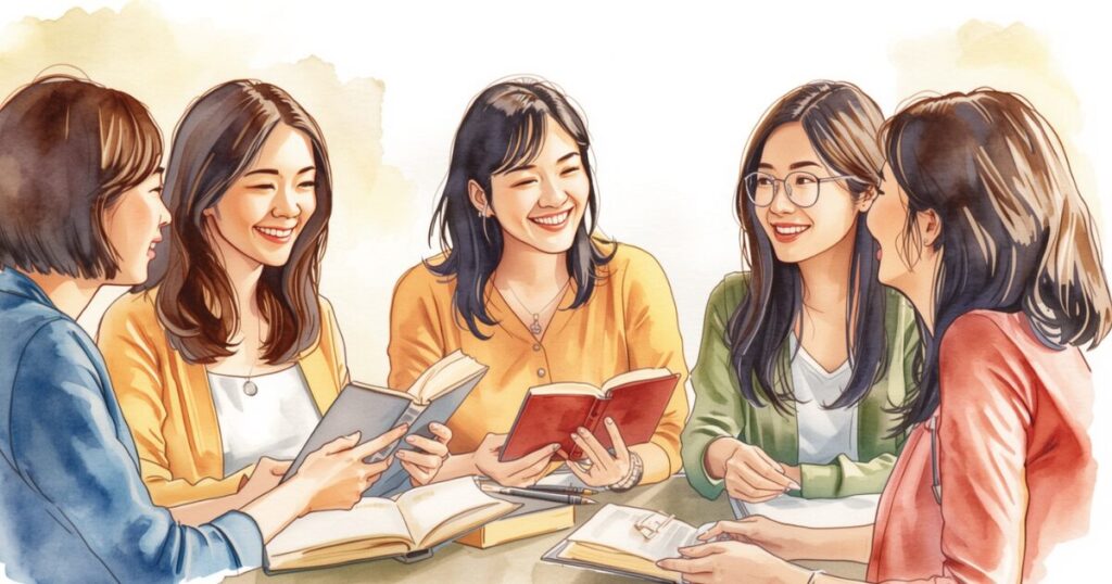 読書会で集まるメンバー