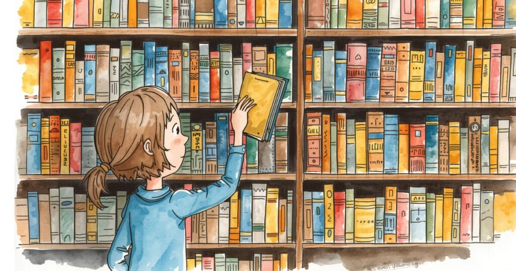 テーマ型読書会の選書のイラスト