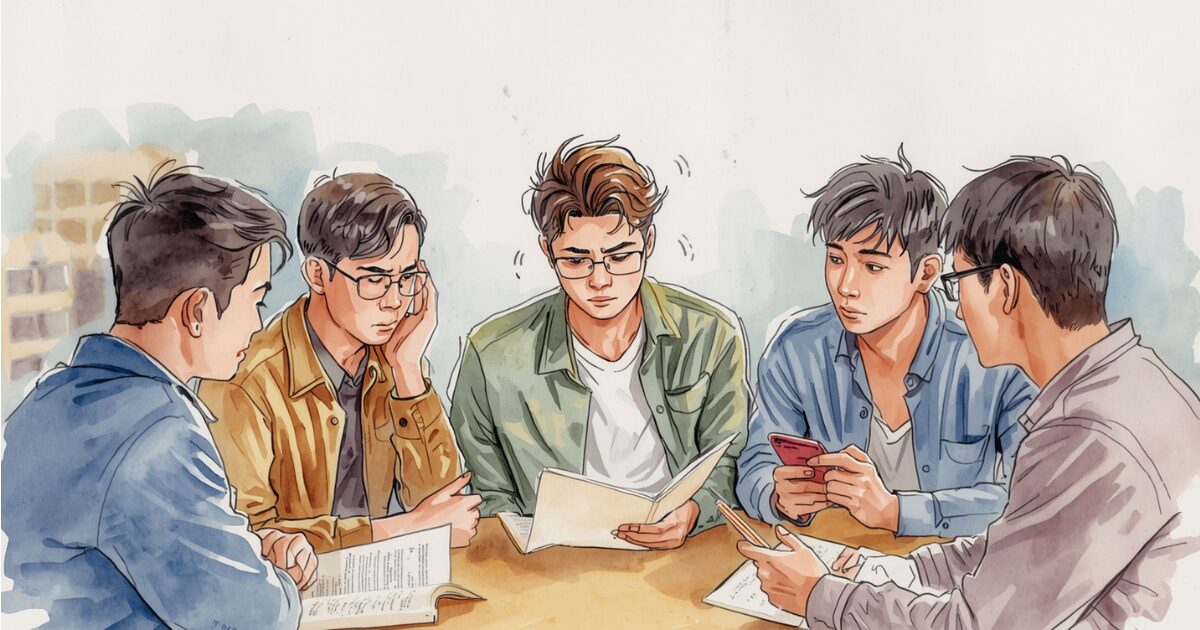 初めての読書会で何を話すのかわからない読書会初心者のイメージ